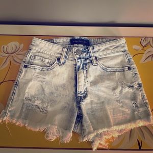 Blue and White Aeropostale Jean Shorts